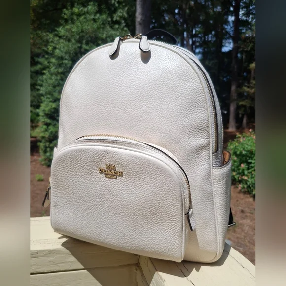 Coach | Bags | Coach Court Pebbled Leather Backpack Daypack  display picture 3